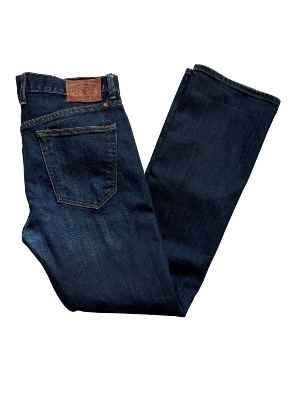 Lucky Jeans Mens Size 33 x 30 Dean Stretch Denim Dark Wash Mid Rise Straight